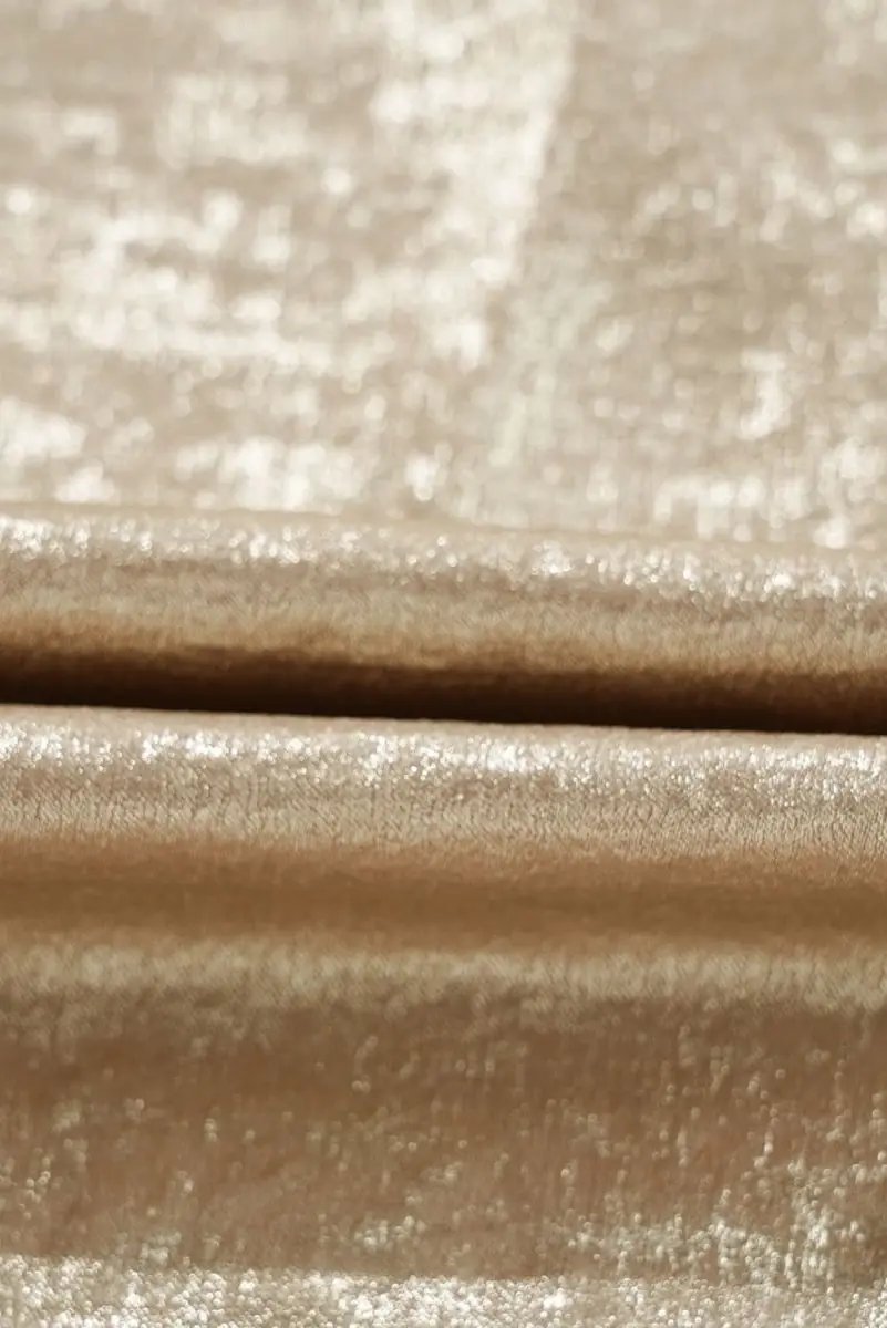 Pale Khaki Metallic Zip up Baseball Jacket - Love Salve